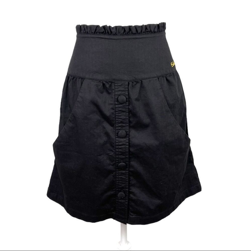 Billabong Paperbag Waist Ruffle Black Skirt Size 3